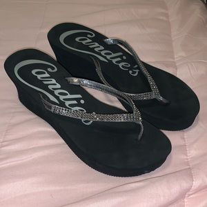 candies black platform sandals